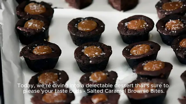 Video thumbnail for Salted Caramel Brownie Bites