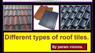 Video thumbnail for Different types of roof tiles./