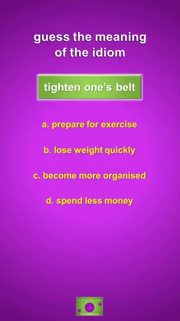 Video thumbnail for Belt Idioms Quiz: Guess the Meaning of the Idiom #1