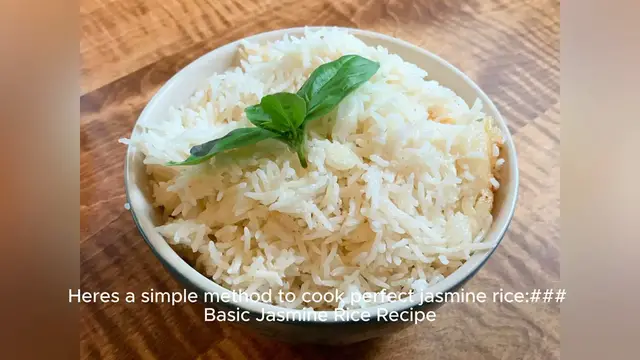 Video thumbnail for jasmine rice recipe