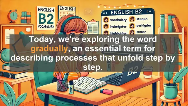 Video thumbnail for 1500 Must Know CEFR B2 Vocabulary - Understanding 'Gradually': A Step-by-Step Guide to Slow Change
