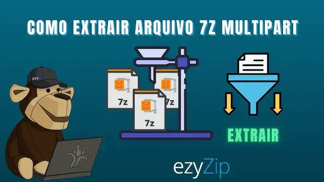 'Video thumbnail for Extrair ficheiros divididos 7Z | Mesclar Multipart 7Z Online (Guia prático)'