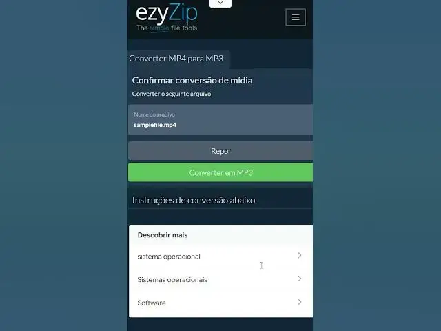 Video thumbnail for 🎵 Converter MP4 para MP3 no Seu Navegador | Sem Instalação de Software