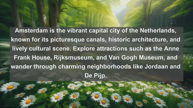 Video thumbnail for Exploring the Netherlands: Top 10 Must-See Destinations in the Land of Windmills and Tulips