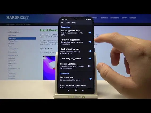 'Video thumbnail for Locate Text Correction Settings in Xiaomi Mi 10 Lite 5G - Enter Text Correction Options'