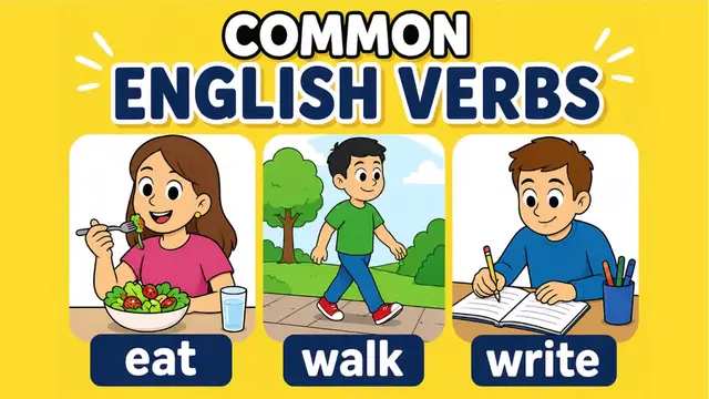 Video thumbnail for 30 Common English Verbs | English Vocabulary for Beginners