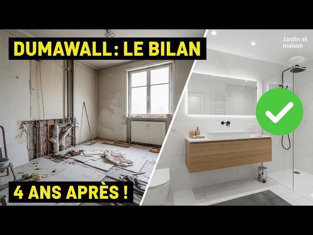 Video thumbnail for Dalles PVC Dumawall : Le Bilan APRÈS 4 ANS ! (Avis & Rénovation Salle de Bain)