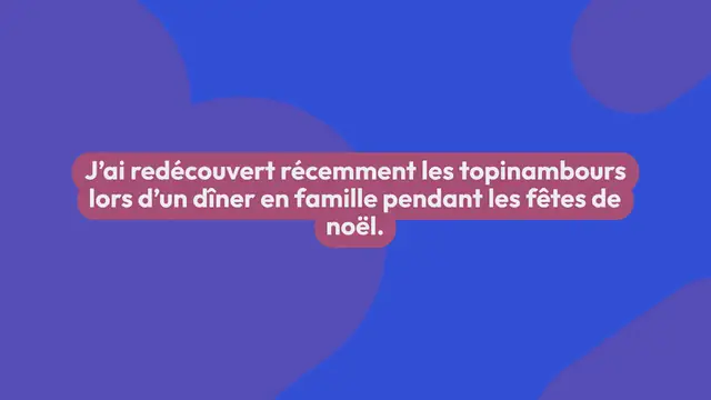 Video thumbnail for Velouté de topinambours