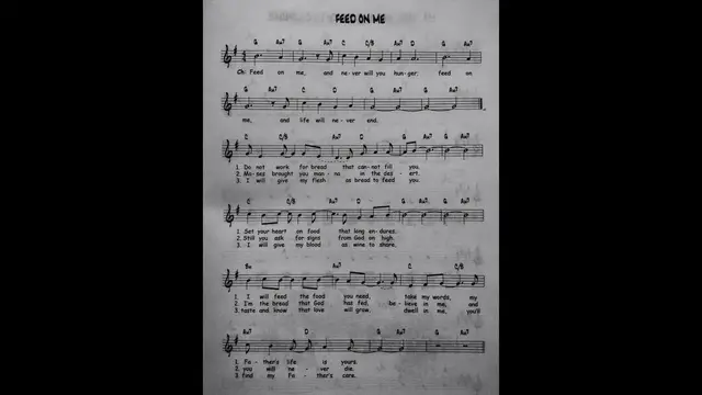 Video thumbnail for Feed On Me - Catholic Mass Song Sheet Music