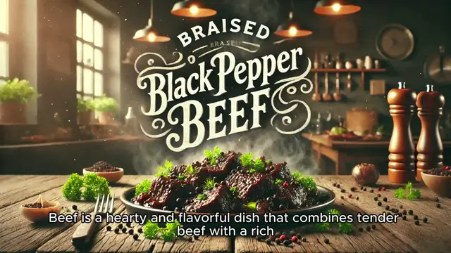 'Video thumbnail for Braised Black Pepper Beef'