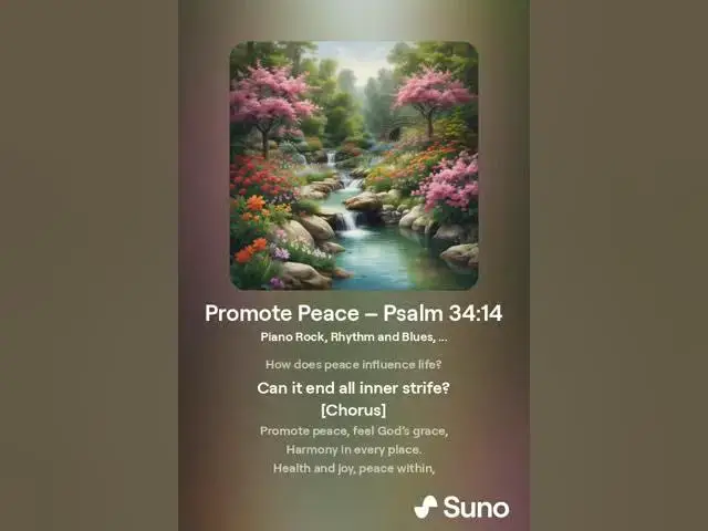 Video thumbnail for Promote Peace – Psalm 34 14