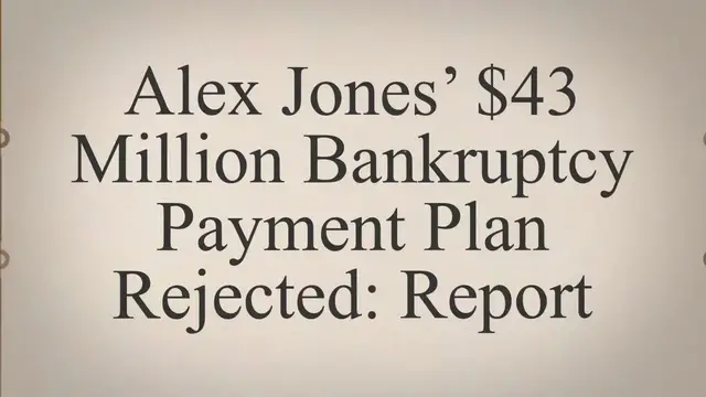 Video thumbnail for Alex Jones’ $43 Million Bankruptcy Payment Plan Rejected: Report
