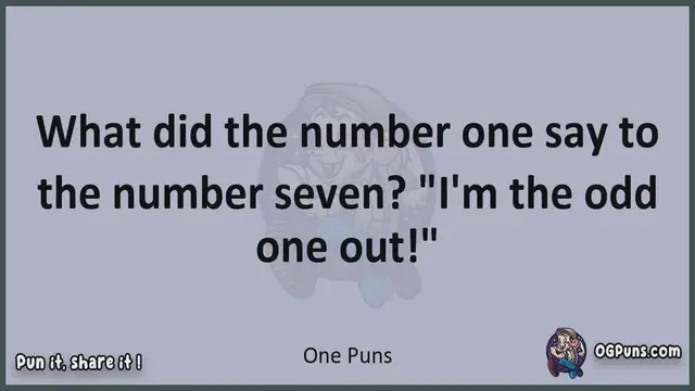 Video thumbnail for One - Jokes, Puns, Wordplays, and Laughter