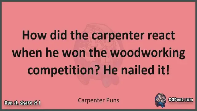 Video thumbnail for Carpenter - Jokes, Puns, Wordplays, and Laughter