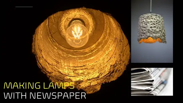 Video thumbnail for DIY Paper Mache Pendant Lamp from NEWSPAPER | ১০ টাকার নিউজপেপার দিয়ে ঝাড়বাতি