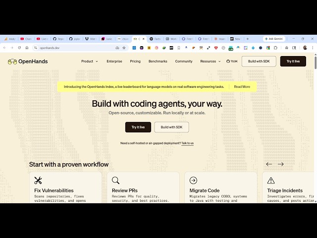 Video thumbnail for This OpenHands.dev AI Coding Agent is INSANE — Fixes Bugs & Builds Full Stack Apps For FREE