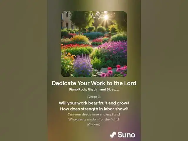 Video thumbnail for Dedicate Your Work to the Lord - Psalm 90:17