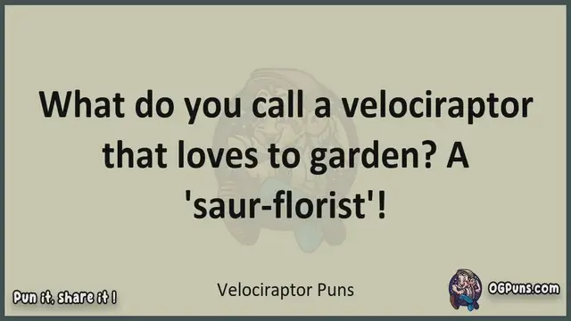 Video thumbnail for Velociraptor - Jokes, Puns, Wordplays, and Laughter