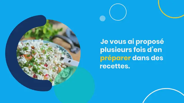 Video thumbnail for Comment faire du riz de chou-fleur (semoule de chou-fleur)