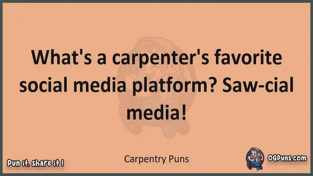 Video thumbnail for Carpentry - Jokes, Puns, Wordplays, and Laughter