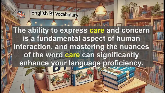 Video thumbnail for 2500 Must Know CEFR B1 Vocabulary - Understanding the Word 'Care': Meanings, Uses, and Common Mistakes