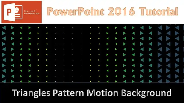 Video thumbnail for Triangles Pattern Animated Background Animation in PowerPoint Tutorial