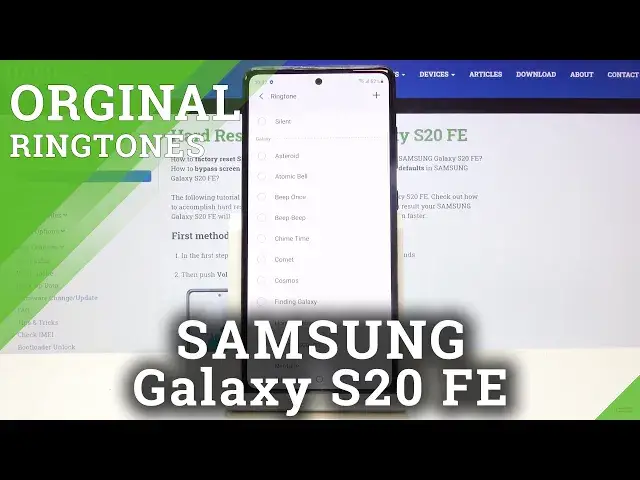 'Video thumbnail for How to Change Ringtone in SAMSUNG Galaxy S20 FE – SAMSUNG Ringtone List'