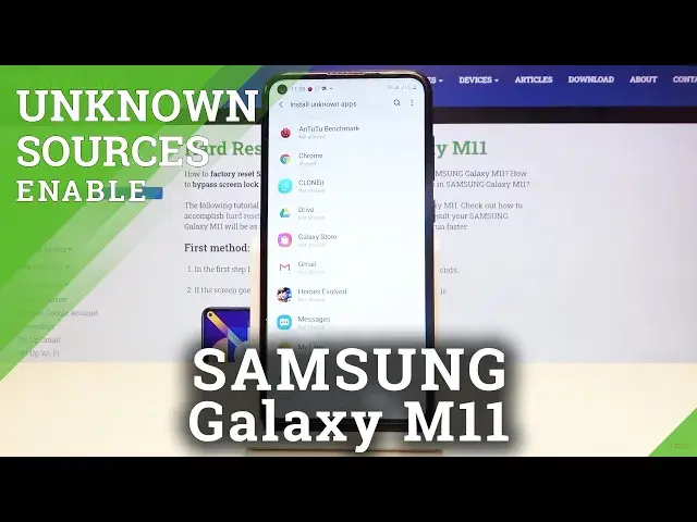 'Video thumbnail for How to Allow Unknown Sources in Samsung Galaxy M11 – Enable App Installation'