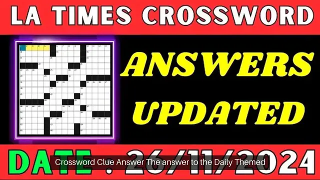 Video thumbnail for "___ do it "(words of self-confidence): 2 wds. Daily Themed Crossword Clue Puzzle Answer from November 26, 2024