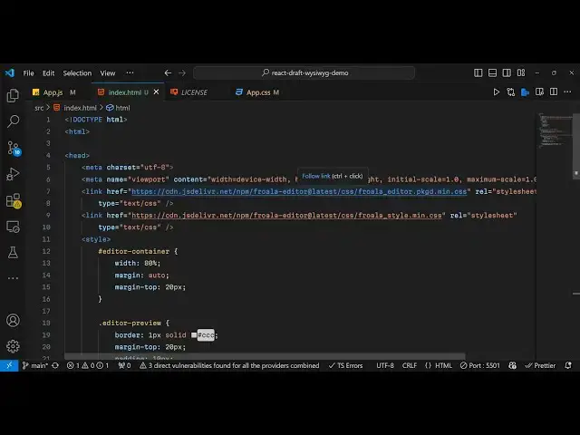 Video thumbnail for Build a Froala WYSIWYG Rich Text & HTML Editor With Live Preview in Browser Using Javascript