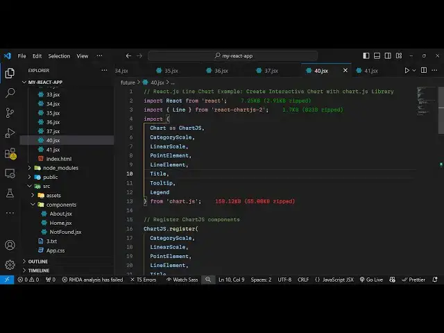 Video thumbnail for React.js Chart.js Example to Create Line Chart in Browser Using JSX