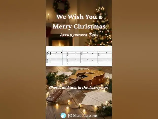 Video thumbnail for We Wish You a Merry Christmas guitar tabs 🎸🎄