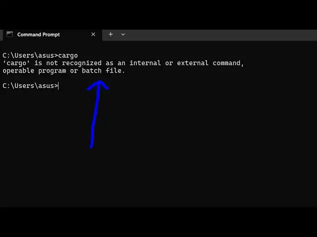 Video thumbnail for How to fix cargo (Rust) is not recognized as an internal and external Command Error in Terminal
