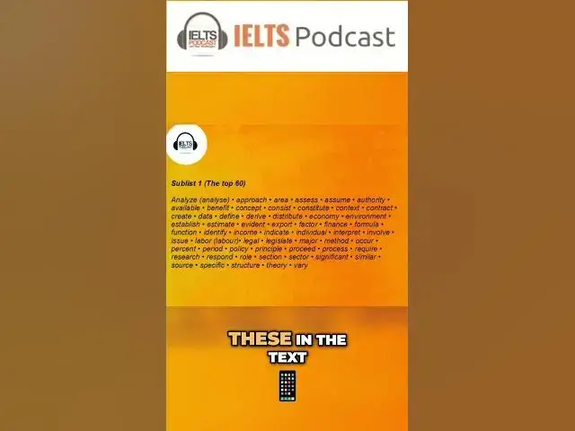 Video thumbnail for IELTS - Academic Word List