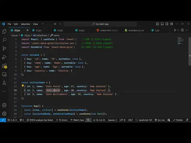 Video thumbnail for React DataGrid Tutorial Building a Sortable Table Using react-data-grid Library