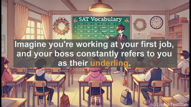 Video thumbnail for 5000 Must Know SAT Vocabulary - Underling: SAT Vocab Word Explained