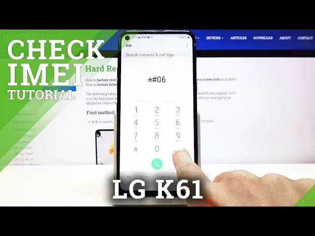 'Video thumbnail for How to Locate IMEI Nuber in LG K61 - Check Serial Number'