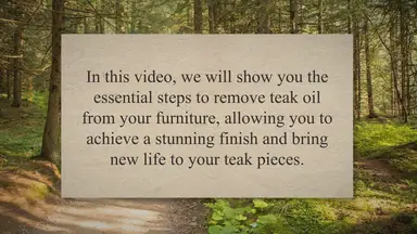 'Video thumbnail for Can you Remove Teak Oil? How to Get Rid of Teak Oil Smell'