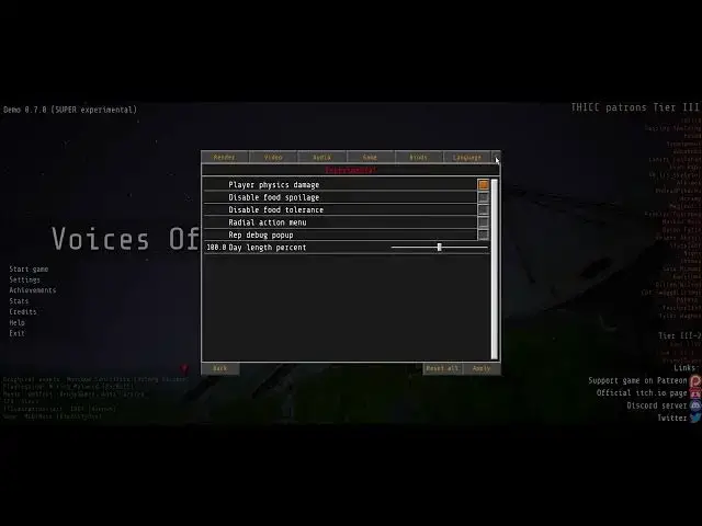 Video thumbnail for How To Enable & Disable Food Tolerance In Voices Of The Void