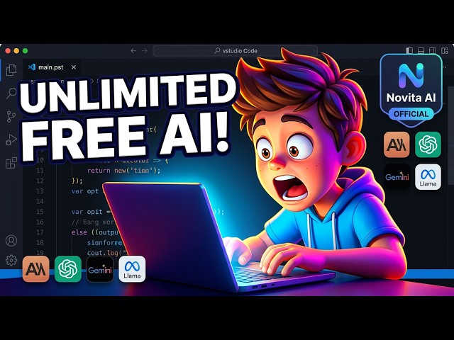 Video thumbnail for Novita AI FREE API Keys 😱 FREE Claude, GPT, Gemini, Llama APIs (200+ Models, No Limits) 100%