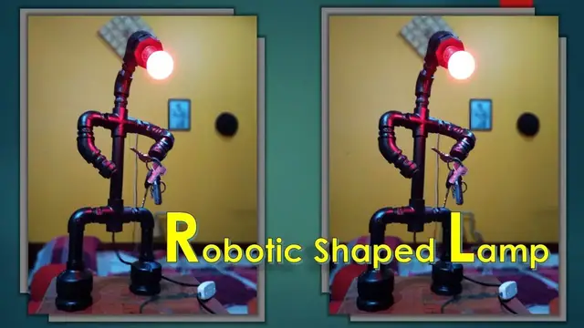 Video thumbnail for How to make a Robotic shaped lamp with steel pipe | Steampunk Lamp Episode - 2