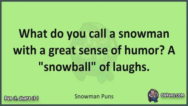 Video thumbnail for Snowman - Jokes, Puns, Wordplays, and Laughter