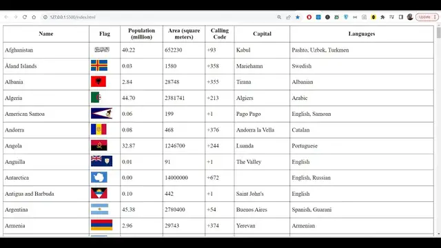 Video thumbnail for Javascript Fetch API to Fetch & Display Countries Info inside Table Using Async Await in Browser