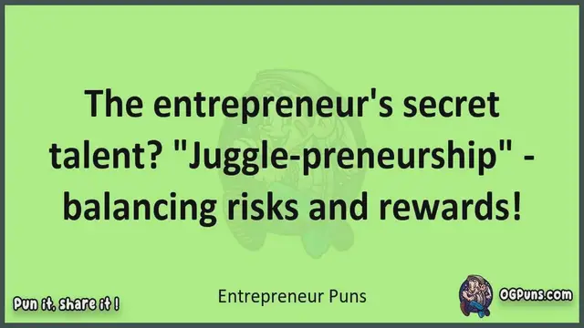 Video thumbnail for Entrepreneur - Jokes, Puns, Wordplays, and Laughter