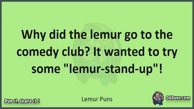 Video thumbnail for Lemur - Jokes, Puns, Wordplays, and Laughter