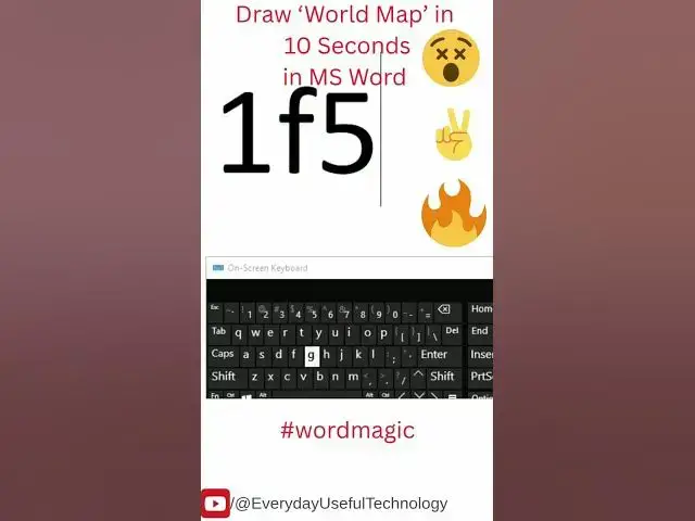 'Video thumbnail for How to draw World Map Symbol/emoji using MS Word Document #tricks #emoji #worldmap'