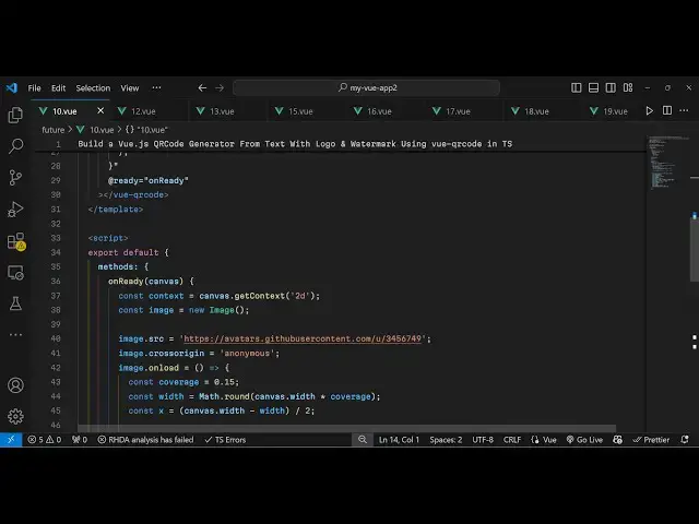 Video thumbnail for Build a Vue.js QRCode Generator From Text With Logo & Watermark Using vue-qrcode in TS