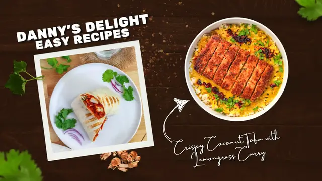 Video thumbnail for Crispy coconut tofu with creamy lemongrass curry rice bowl