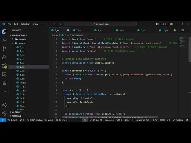 Video thumbnail for React.js react-query Example to Fetch Data Async & Cache it from JSONPlaceholder Using Axios