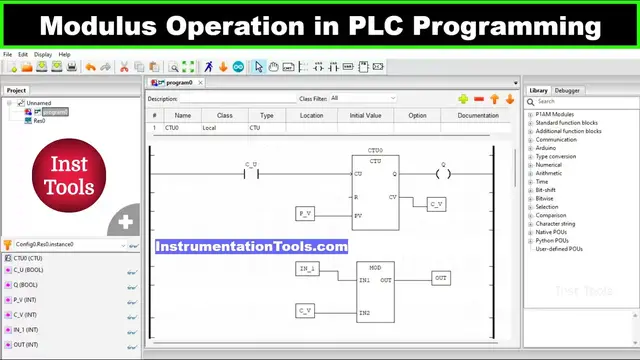 Video thumbnail for Modulus Operation in PLC Programming (MOD Block) - OpenPLC Tutorial